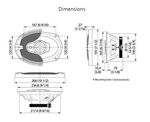 JVC CS-DR693 DRVN Car Speakers - 500 Watts of Power Per Pair, 250 Watts Each, 6 x 9 inch, Full Range, 3 Way, Built tough, Sold in Pairs, Easy Mounting JVC CS-DR693 DRVN Car Speakers - 500 Watts of Power Per Pair, 250 Watts Each, 6 x 9 inch, Full Range, 3 Way, Built tough, Sold in Pairs, Easy Mounting